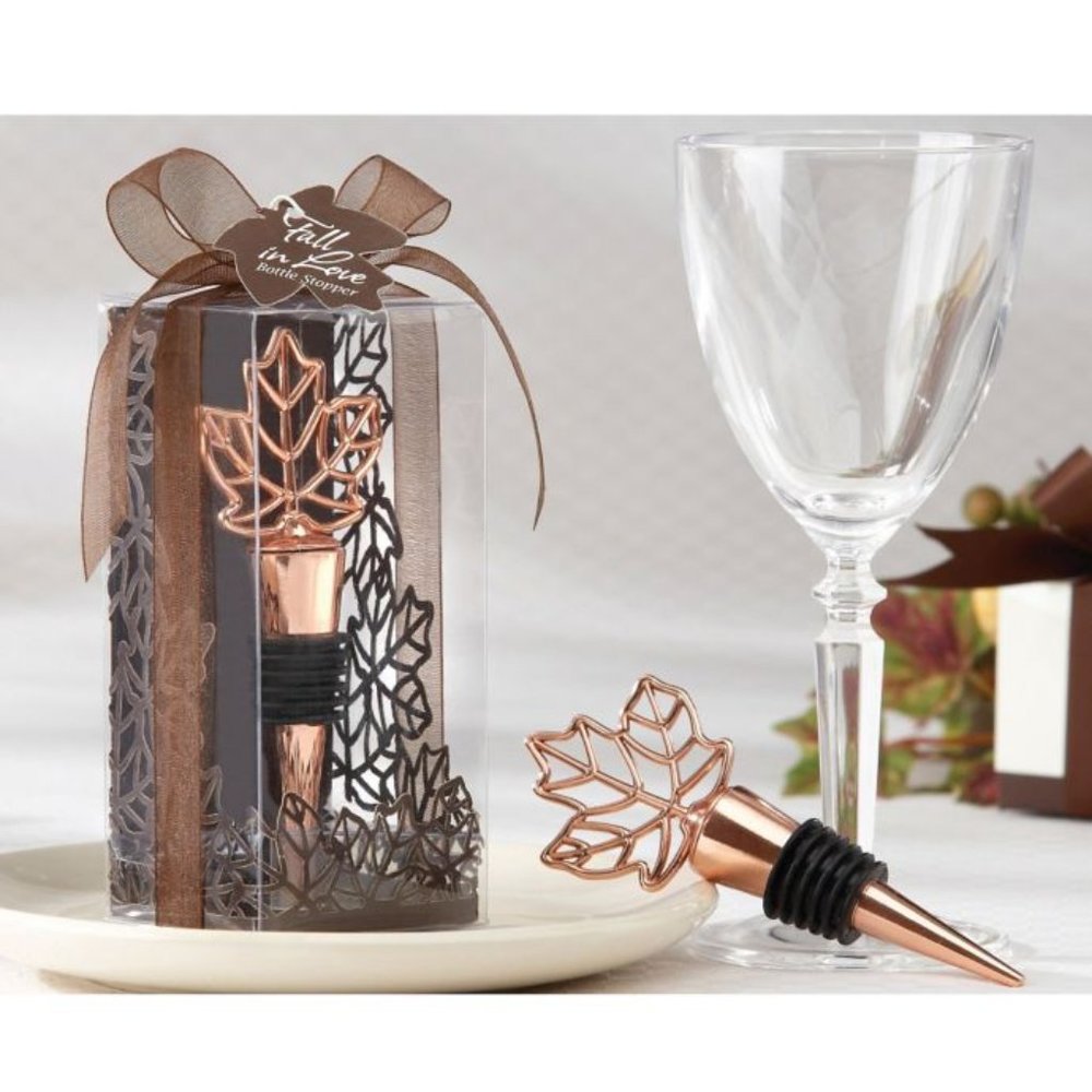 💕 3/$25 💕 NWT Kate Aspen Lustrous Leaf Bottle Stopper/Copper